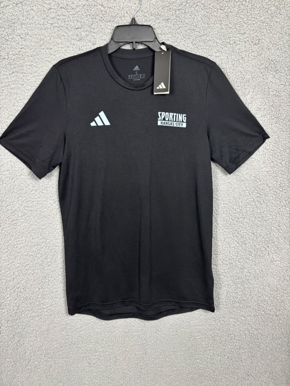 Adidas Mens Sporting Kansas City Black Short-Sleeve T-Shirt Size Small NWT's